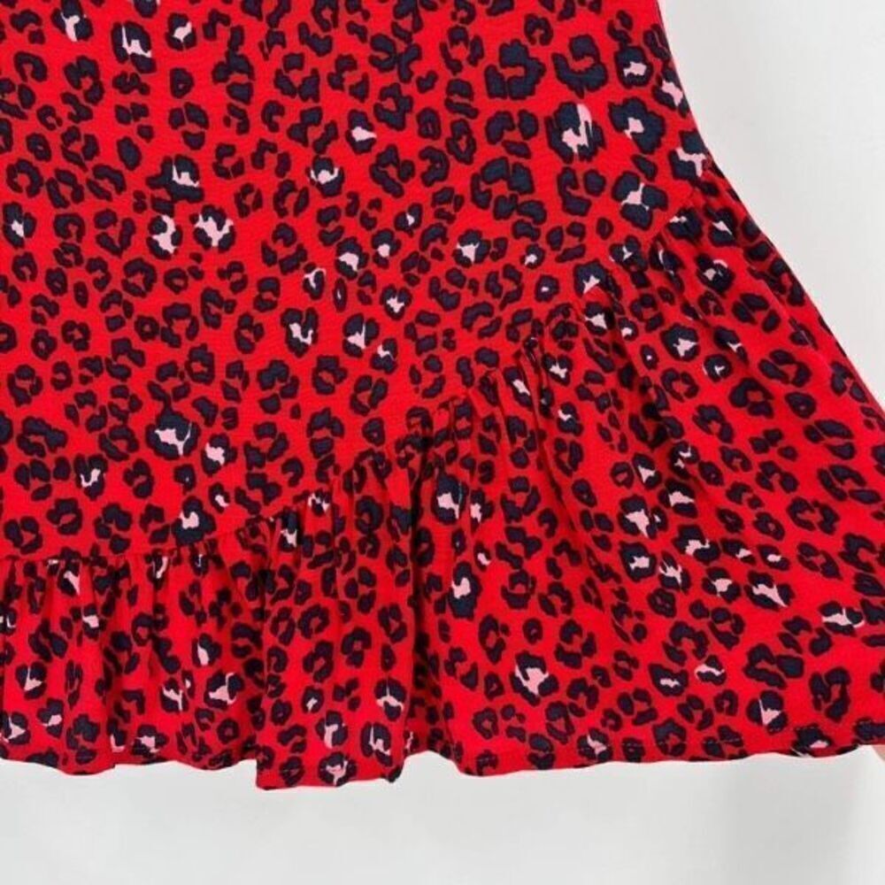 Lovers + Friends Women's Sahara Cheetah Lined Lena Mini Skirt‎ Red Black Size XS - Picture 4 of 9